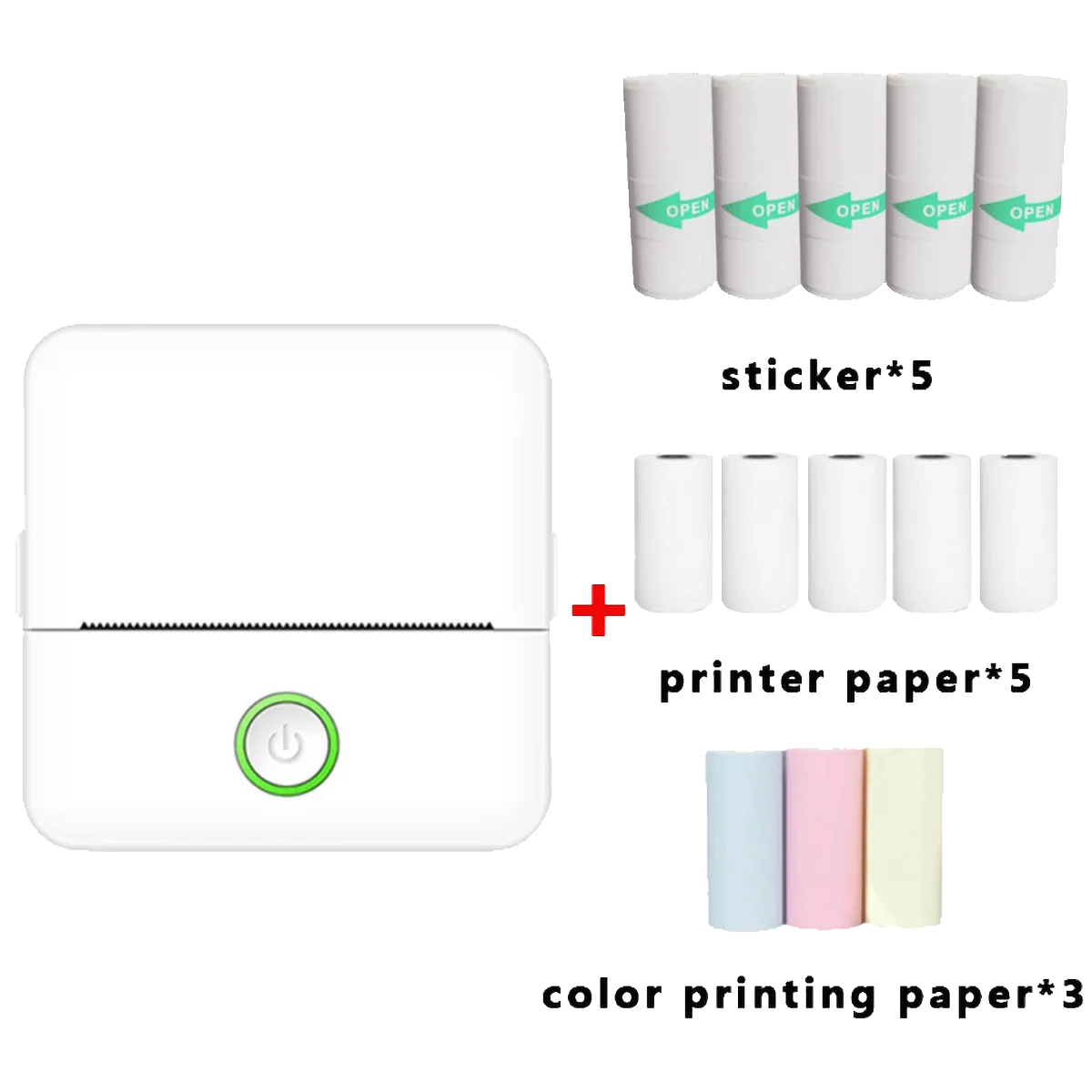 NN-Su Printer, mobilni , Zero INK, Bluetooth, set - X6 Mini Printer, set, Bluetooth