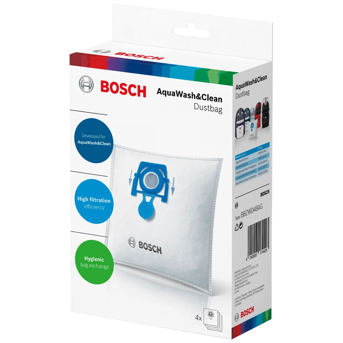 Bosch Vrećice za Bosch usisavače AquaWash&Clean, pakiranje 4 kom. - BBZWD4BAG