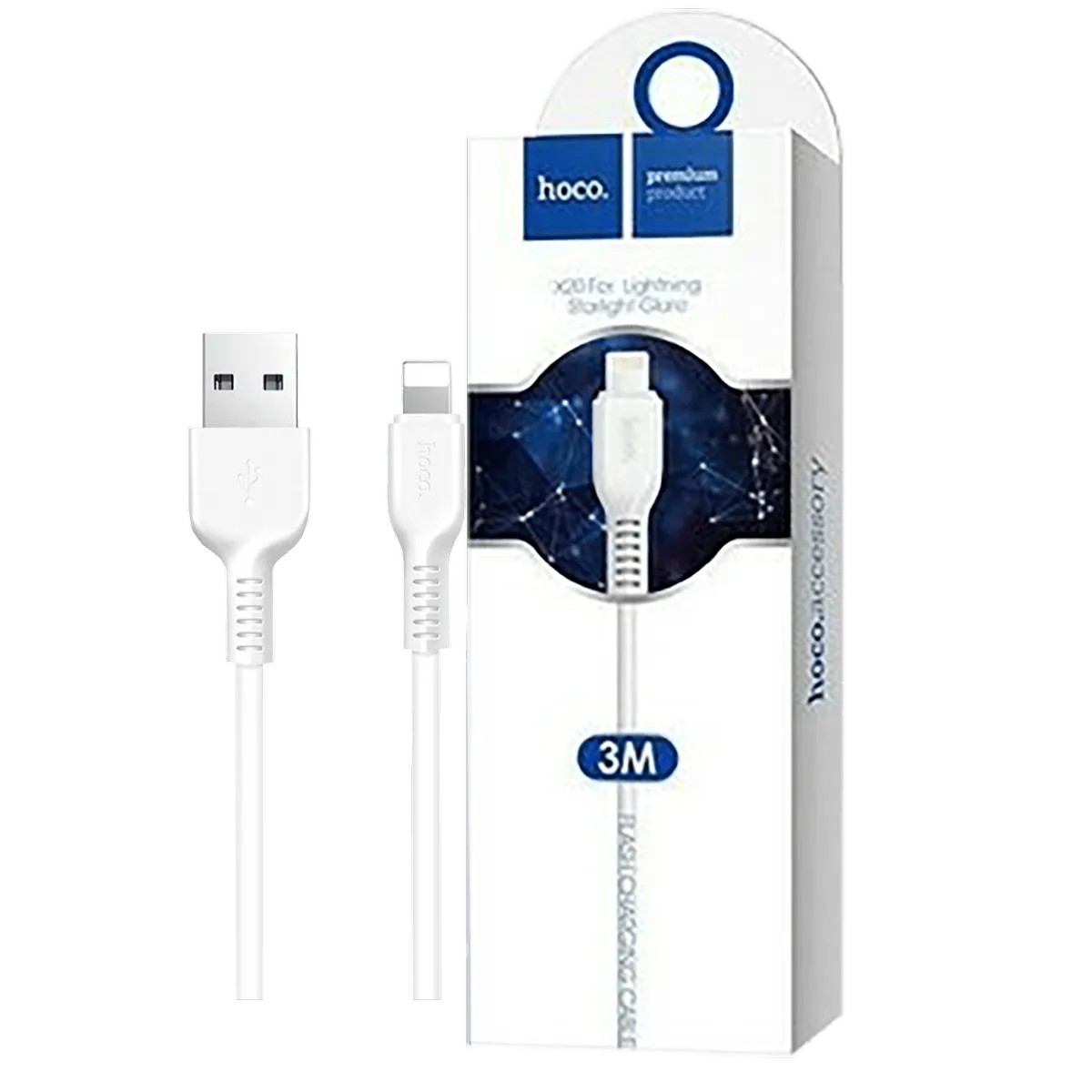 hoco. USB kabl za iPhone , Lightning kabl, dužina 3 met. - X20 Flash Lightning 3m